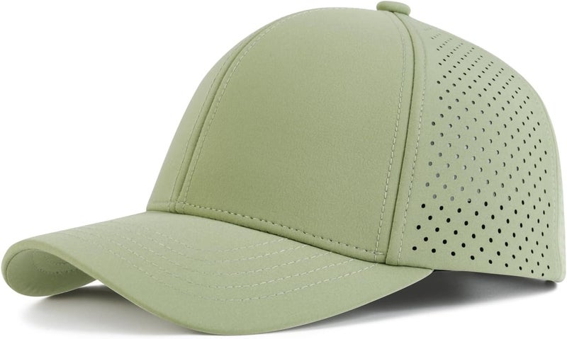 VOBOOM Men Quick Dry Baseball Cap Laser Cut Mesh Ball Curved Brim Snapback Hat - Image 1